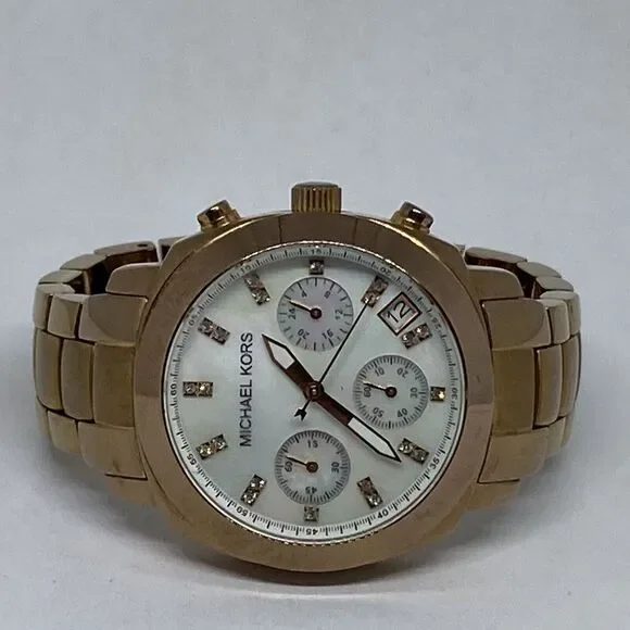 Michael Kors MK5336 Women's Gold Stainless Steel Analog Dial Quartz Watch LB342 - Picture 7 of 12